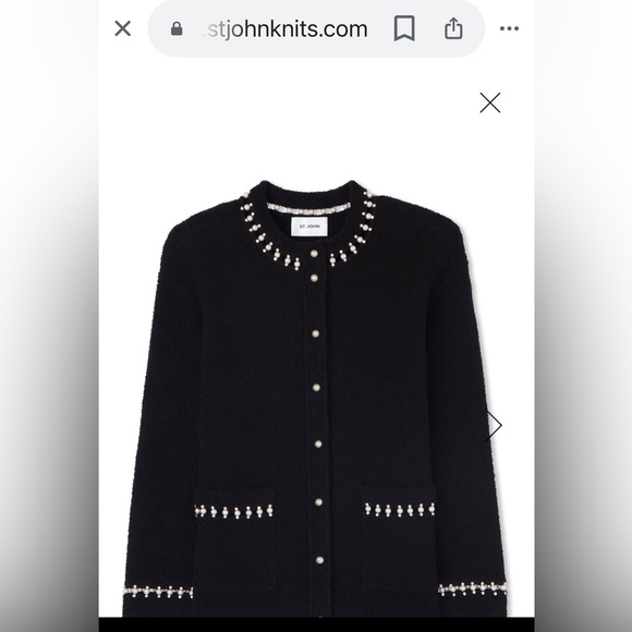 Beautiful St. John knit detailed button up Cardigan. Size 6/8 - Picture 7 of 8